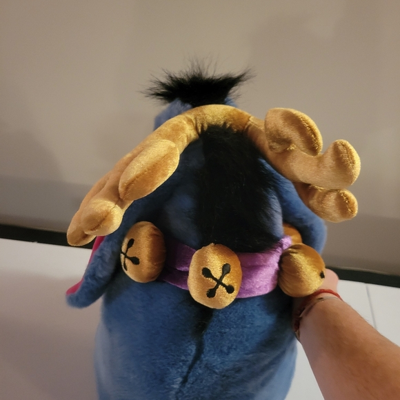 Disney Store 20" Eeyore Reindeer Plush with Antlers Christmas Jingle Bell Collar - Picture 7 of 7